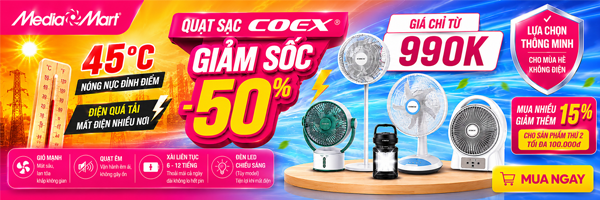 Quạt sạc Coex sale