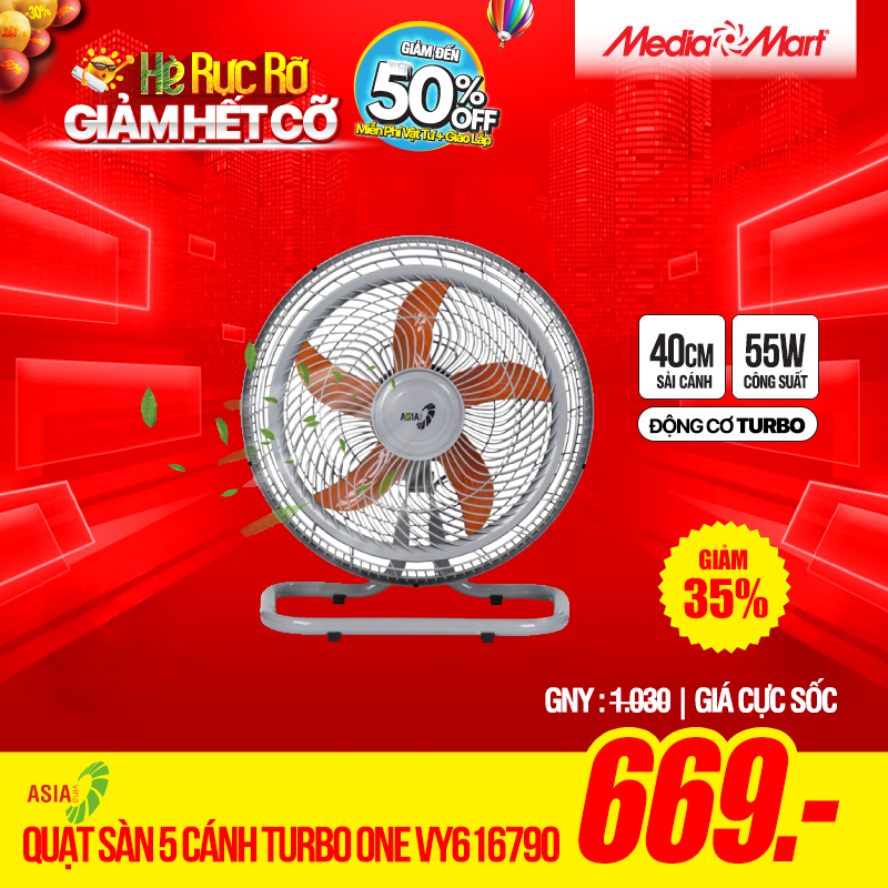 Quạt sàn Asia Turbo One VY616790