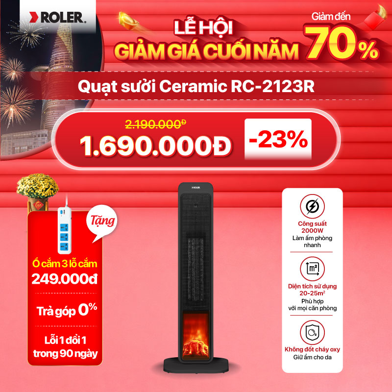 Quạt sưởi Ceramic Roler RC - 2123R