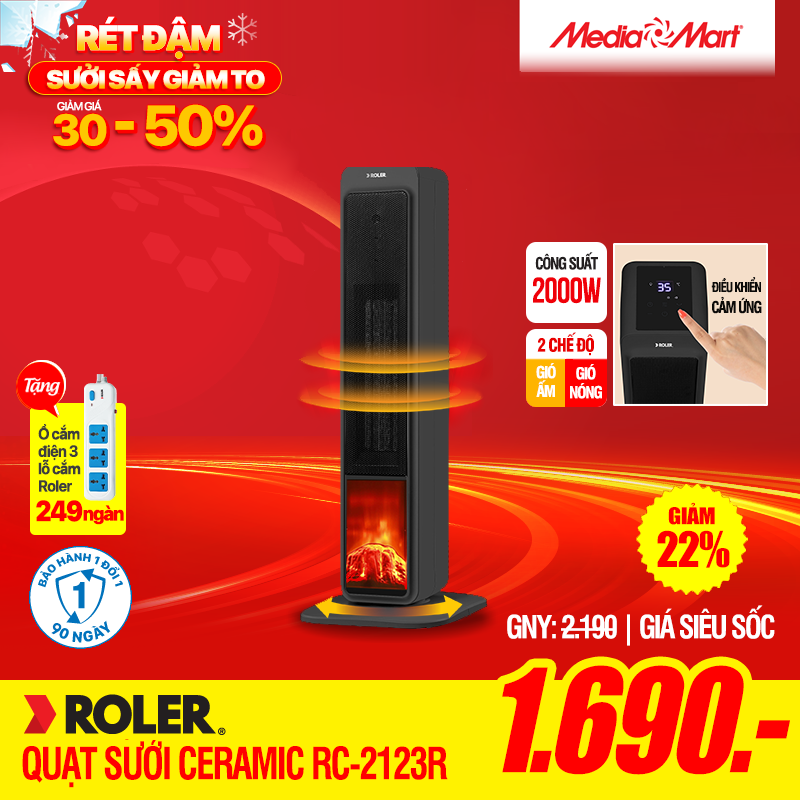 Quạt sưởi Ceramic Roler RC - 2123R