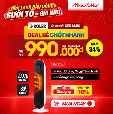 Quạt sưởi Ceramic Roler RC-2118