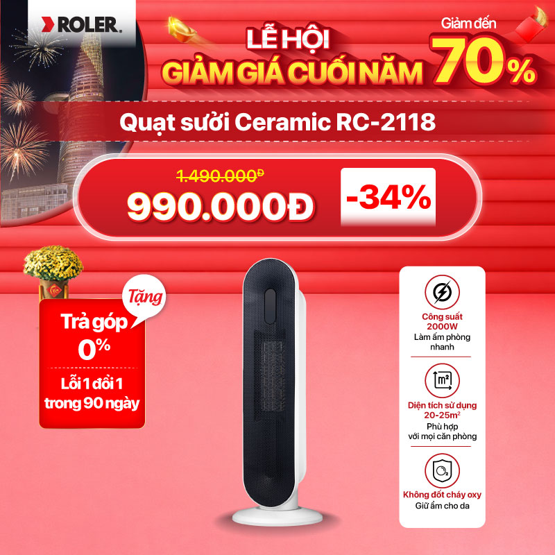 Quạt sưởi Ceramic Roler RC-2118