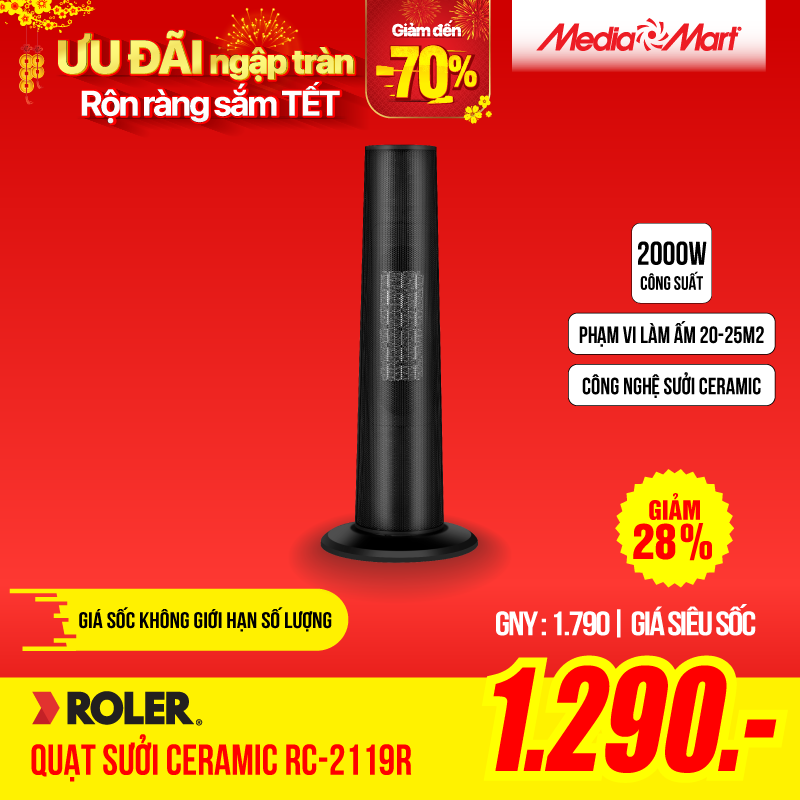 Quạt sưởi Ceramic Roler RC-2119R