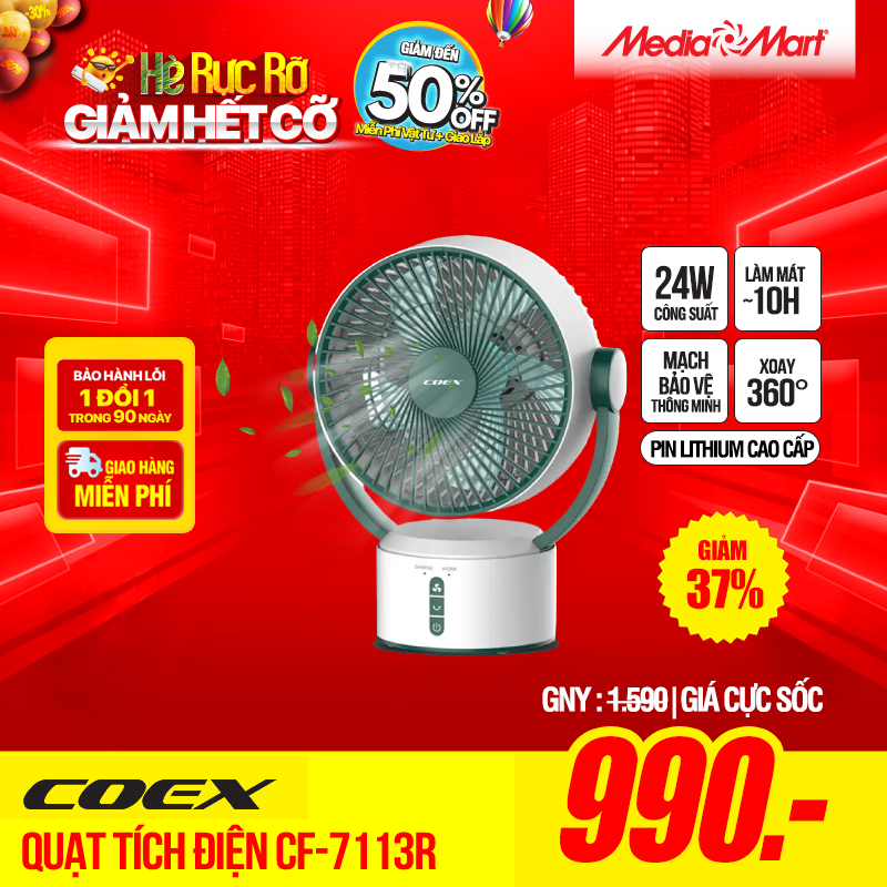 Quạt tích điện COEX – CF-7113R