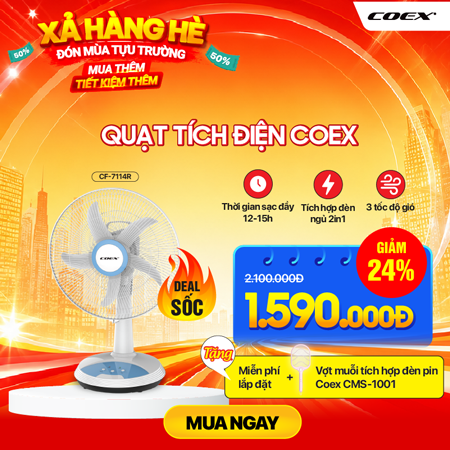 Quạt tích điện COEX – CF-7114R