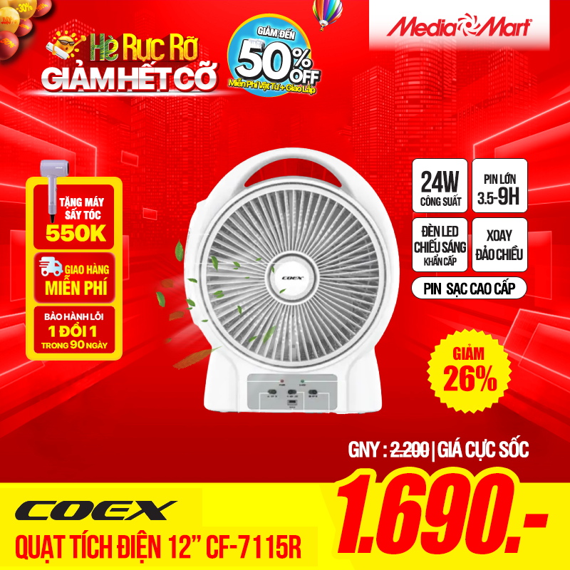 Quạt tích điện COEX – CF-7115R