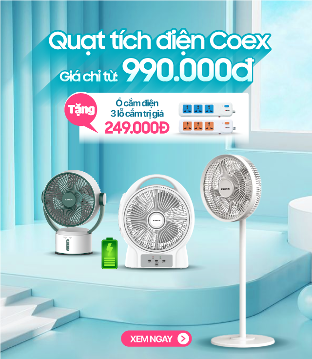 Quạt tích điện Coex