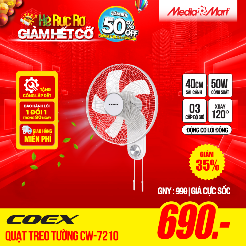 Quạt treo tường COEX – CW-7210