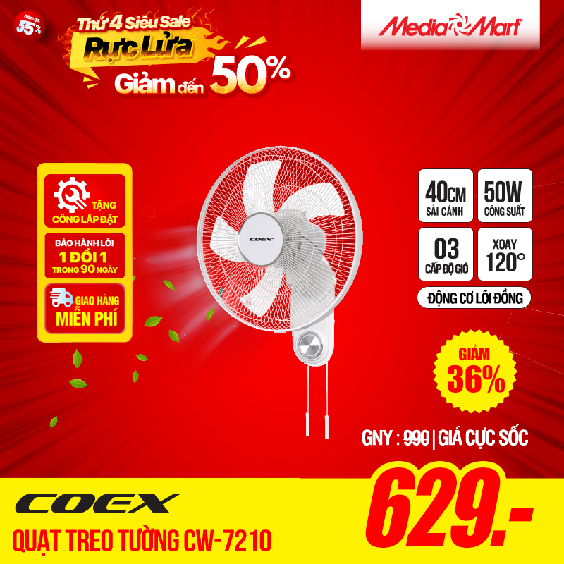 Quạt treo tường COEX – CW-7210