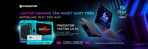 Ra mắt Acer Predator Triton 14 AI PT14-52T-99TU