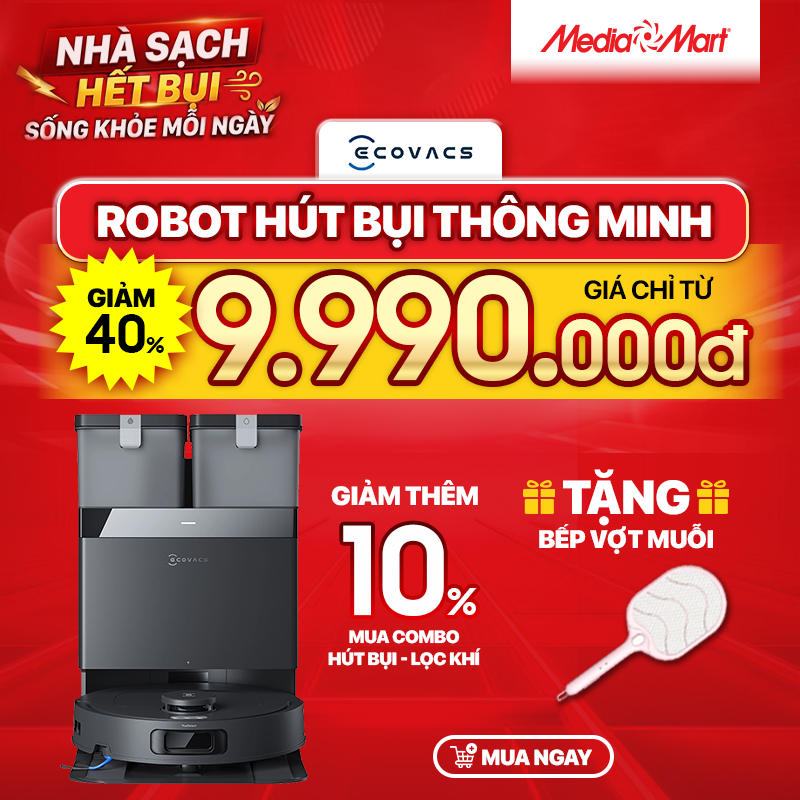 Robot hút bụi thông minh Ecovacs T30C Prime Omni Black