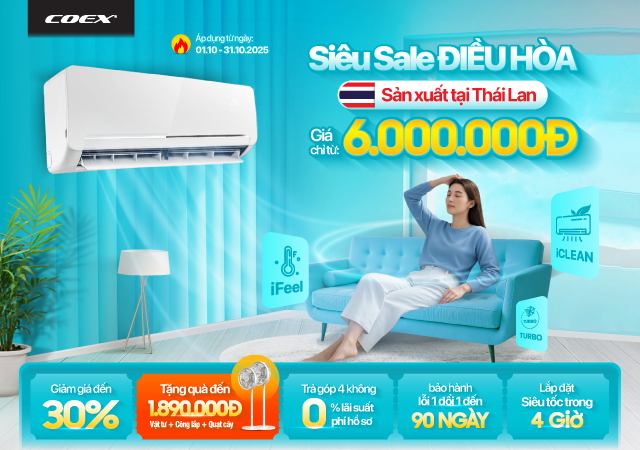 sale điều hòa coex