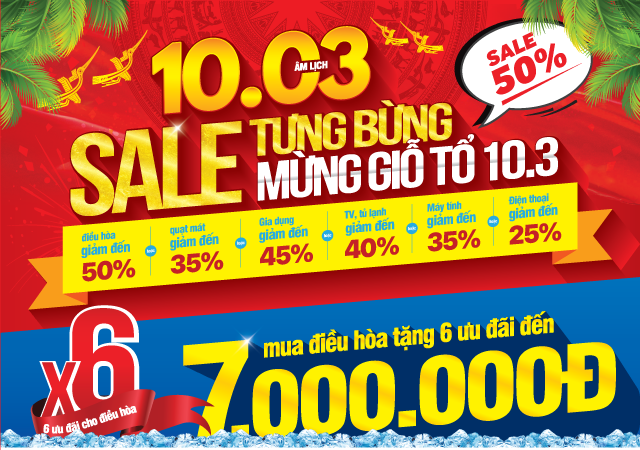 Sale tưng bừng - Mừng Giỗ Tổ (Sale up to -50%++) (Click ngay)