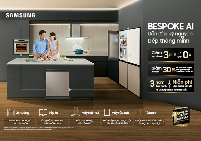 Samsung Bespoke AI dẫn đầu kỷ nguyên bếp thông minh