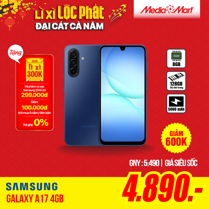 Samsung Galaxy A17 4G A175F (8+128G) Xanh DM