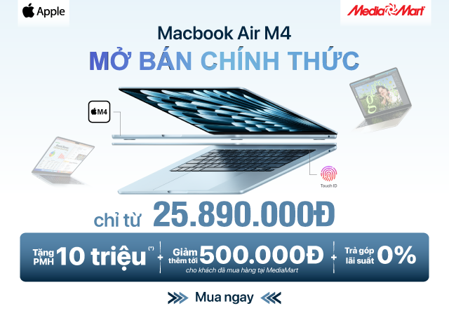 Siêu phẩm MacBook Air M4 - Mở bán chính thức - Giá chỉ từ 26.290.000đ
