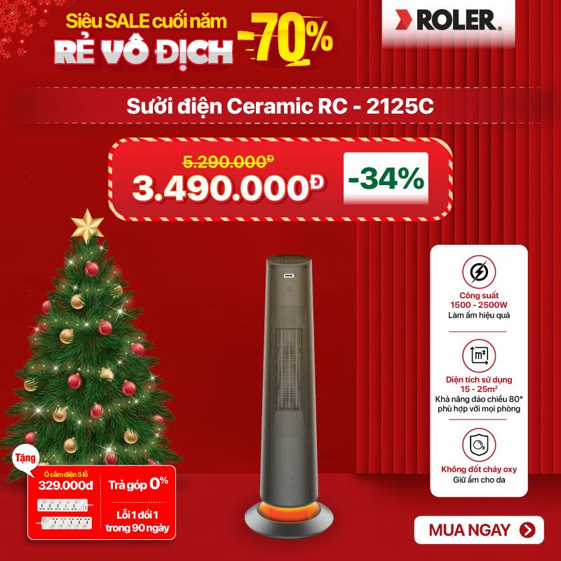 Sưởi điện Ceramic Roler RC - 2125C