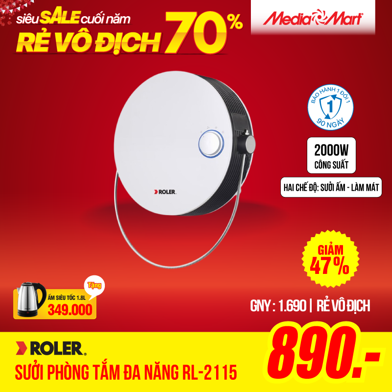 Sưởi phòng tắm đa năng Roler RL - 2115