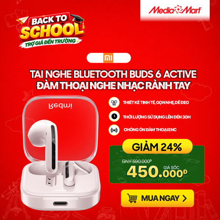 Tai nghe bluetooth Redmi Buds 6 Active - Transparent blue
