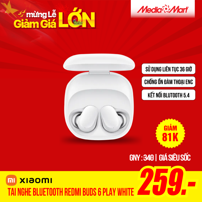 Tai nghe bluetooth Redmi Buds 6 Play White