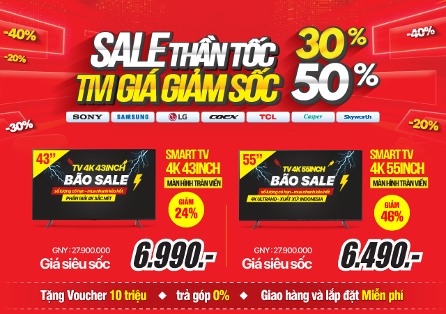 TIVI - SALE THẦN TỐC - GIÁ GIẢM SỐC - MUA 1 TẶNG 1 + GIẢM GIÁ 30% + 50%