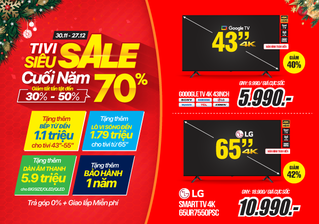 TIVI SIÊU SALE CUỐI NĂM (Ưu đãi đến 70%)