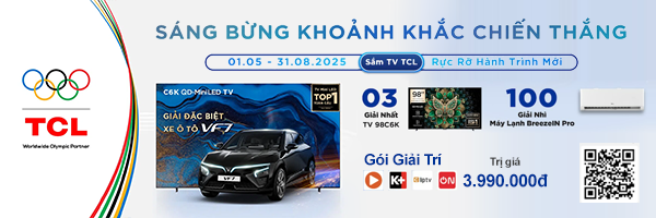 Tivi TCL sáng bừng khoảnh khắc chiến thắng