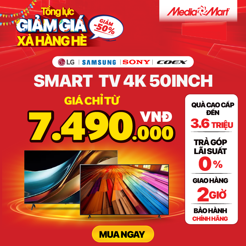 Tổng lực giảm giá - Xả hàng hè - TV 50Inch