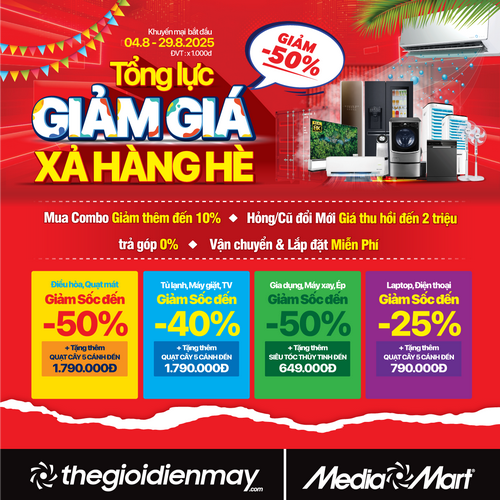 Tổng lực giảm giá xả hàng hè