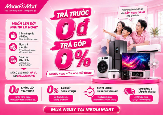 Trả góp 0đ 0% HNK