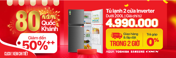 Tủ lạnh 2 cửa Inverter giá chỉ từ 4.690K