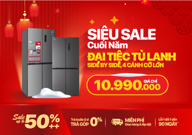 Tủ lạnh 4 cửa - Side By Side giá chỉ từ 10.990.000đ (Click ngay)