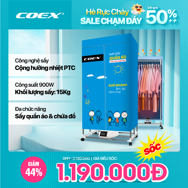 Tủ sấy quần áo Coex CD-6105