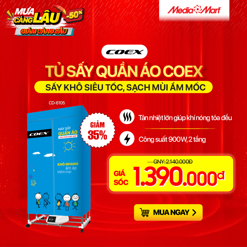 Tủ sấy quần áo Coex CD-6105