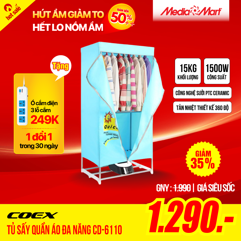 Tủ sấy quần áo đa năng Coex CD-6110