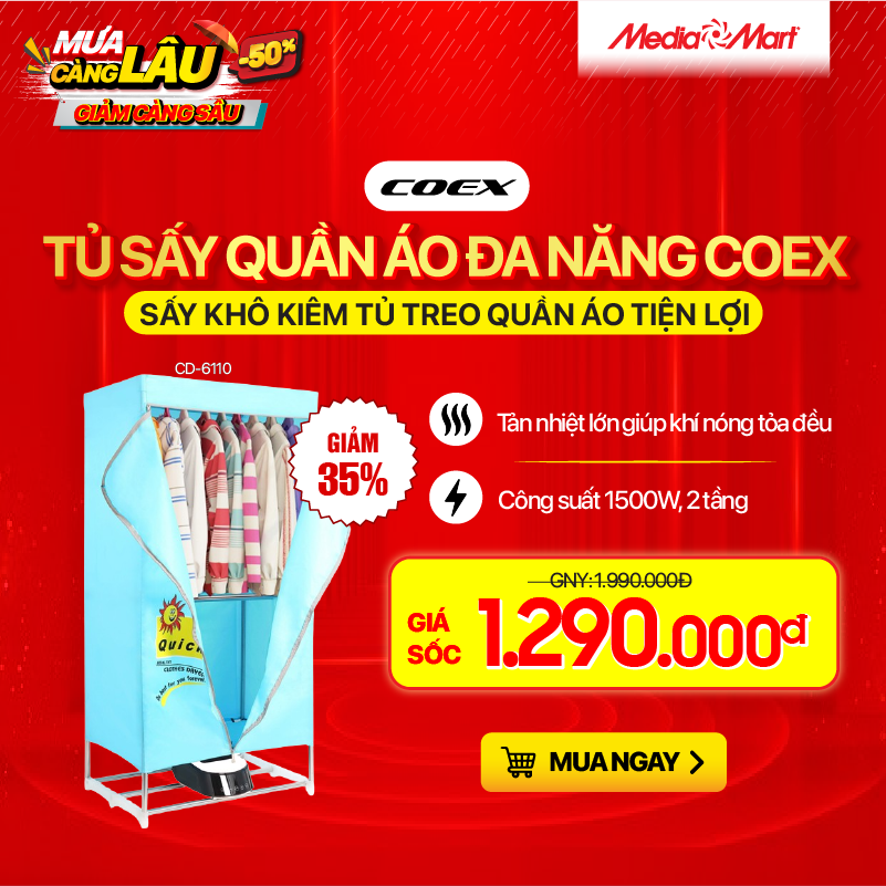 Tủ sấy quần áo đa năng Coex CD-6110