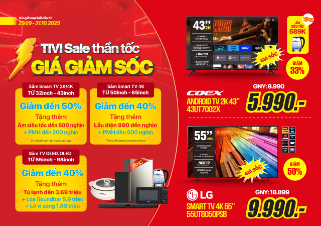 TV sale thần tốc giá giảm sốc