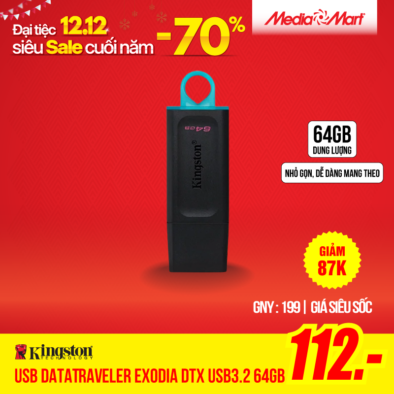 USB Kingston DataTraveler Exodia DTX USB3.2 64GB