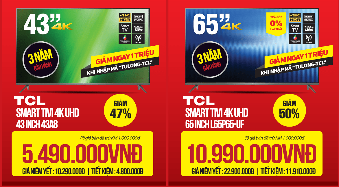 5 ngày TCL - Săn Tivi siêu To giá siêu Rẻ cùng Nghệ sỹ Tự Long