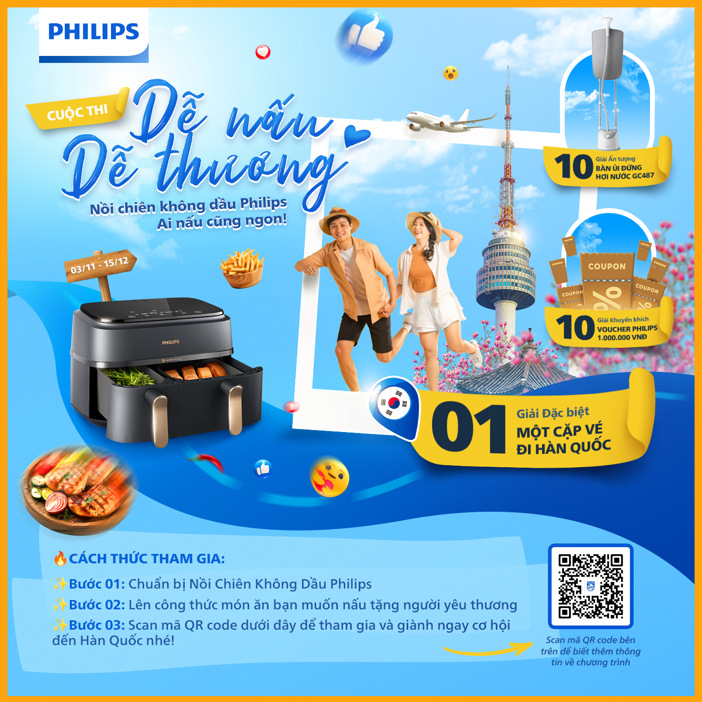 Cuộc thi nấu ăn “Dễ nấu dễ thương” cùng nồi chiên không dầu Philips