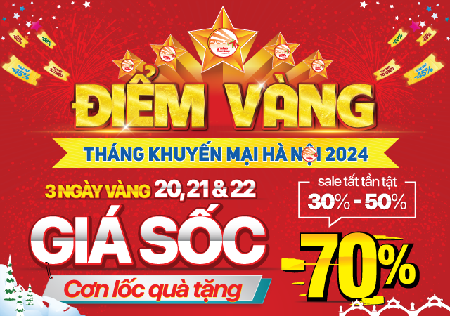 Điểm Vàng Tháng khuyến mại Hà Nội 2024: Ngày vàng giá sốc, cơn lốc quà tặng (-70%)