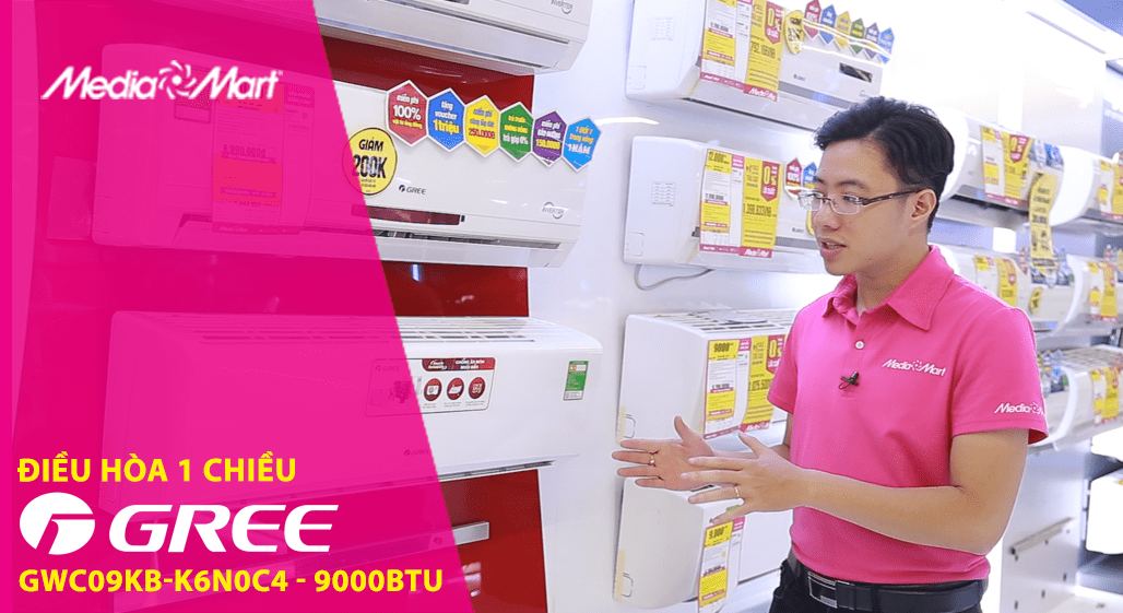 Điều hòa Gree 1 chiều 9000BTU GWC09KB-K6N0C4: Làm lạnh căn phòng tức thì