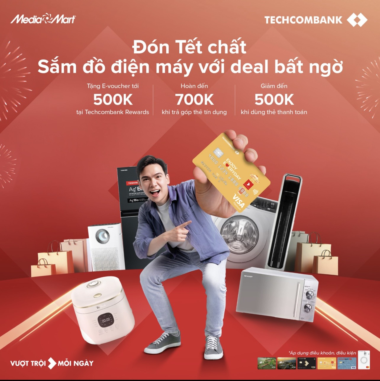 Đón Tết Chất - Sắm đồ điện máy với deal bất ngờ cùng Techcombank