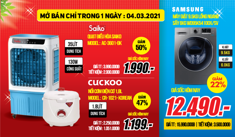 GIÁ SỐC ONLINE 04/03: Deal tốt, giá hời, mua là 'lời'