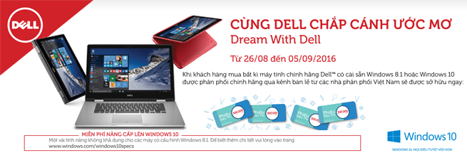 Khuyến mại Laptop Dell: 