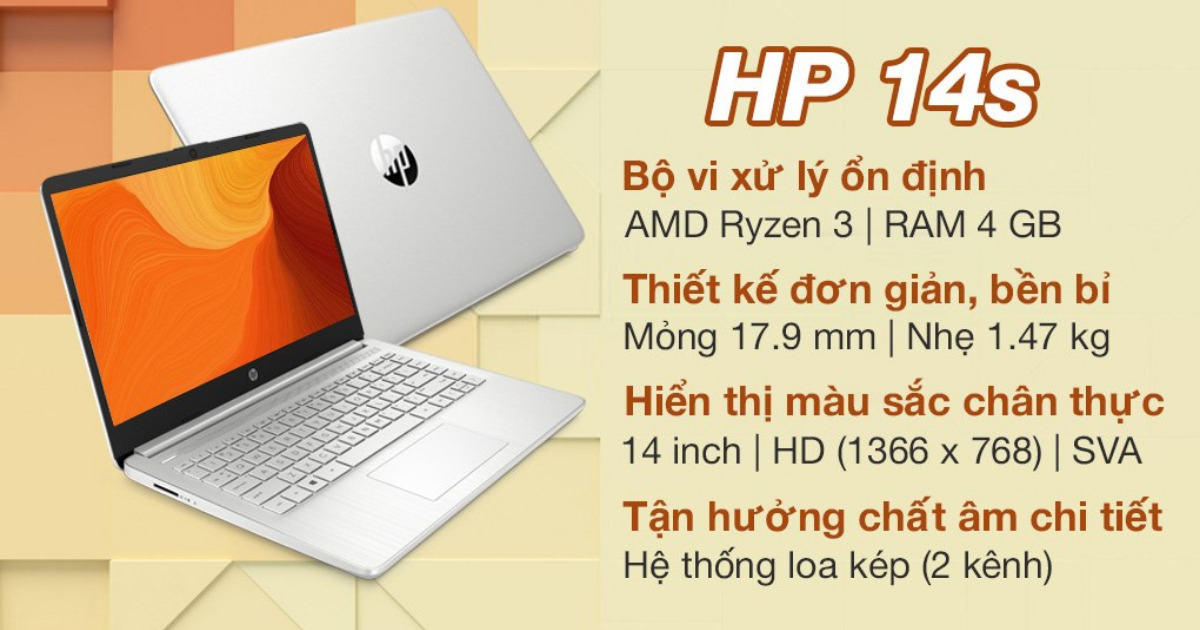 Laptop HP 14s-fq1080AU 4K0Z7PA: Lựa chọn hoàn hảo dành cho sinh viên