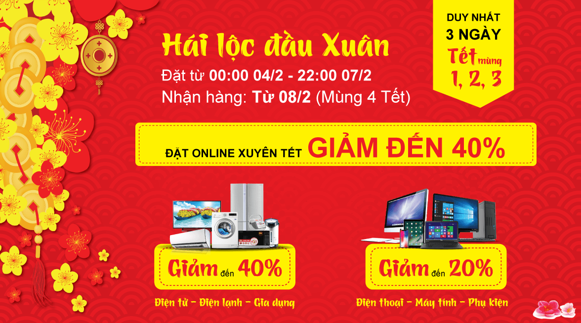 THÔNG BÁO LỊCH PHỤC VỤ TẾT ÂM LỊCH 2019 - ĐẶT HÀNG ONLINE XUYÊN TẾT