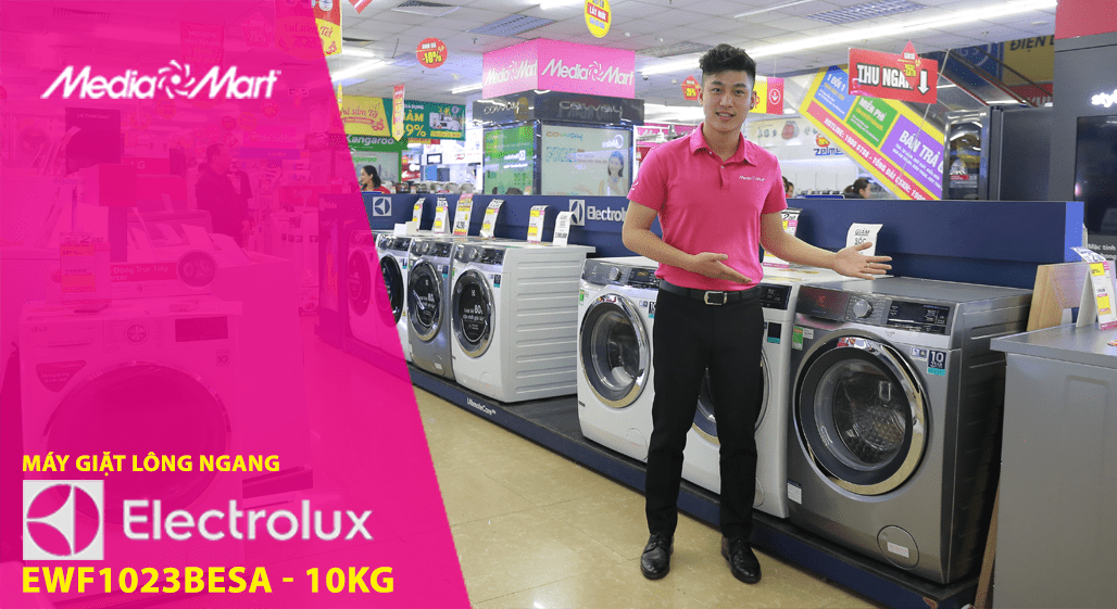 Máy giặt lồng ngang Electrolux 10Kg EWF1023BESA: Giặt sạch như ý
