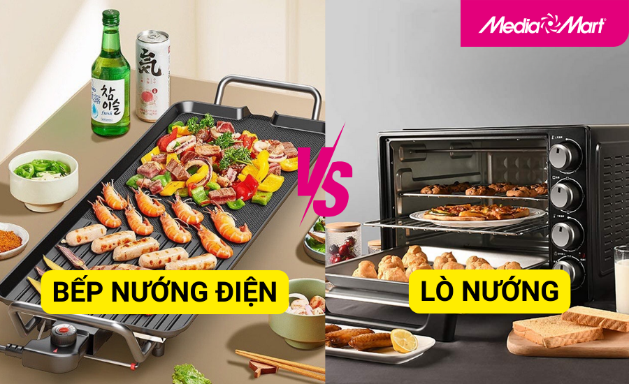 Nên mua bếp nướng điện không khói hay lò nướng?