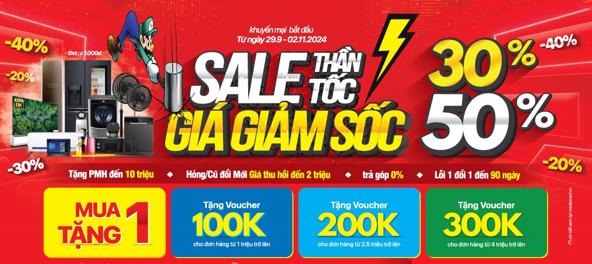 Sale thần tốc – Giá giảm sốc (-50%)